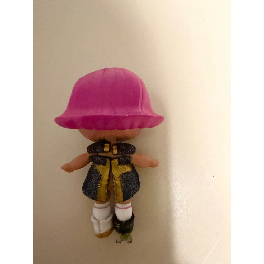 MGA LOL Surprise Doll Pink Black Hair Glitter Dress Gold Bow Roller Skate Boot